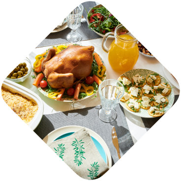 A table full of delicious food