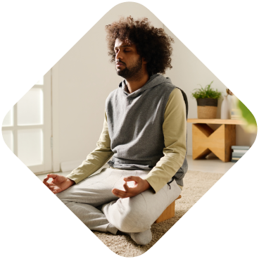 Young man doing yoga